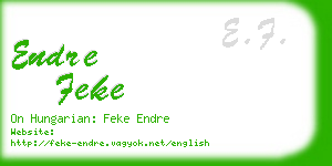 endre feke business card